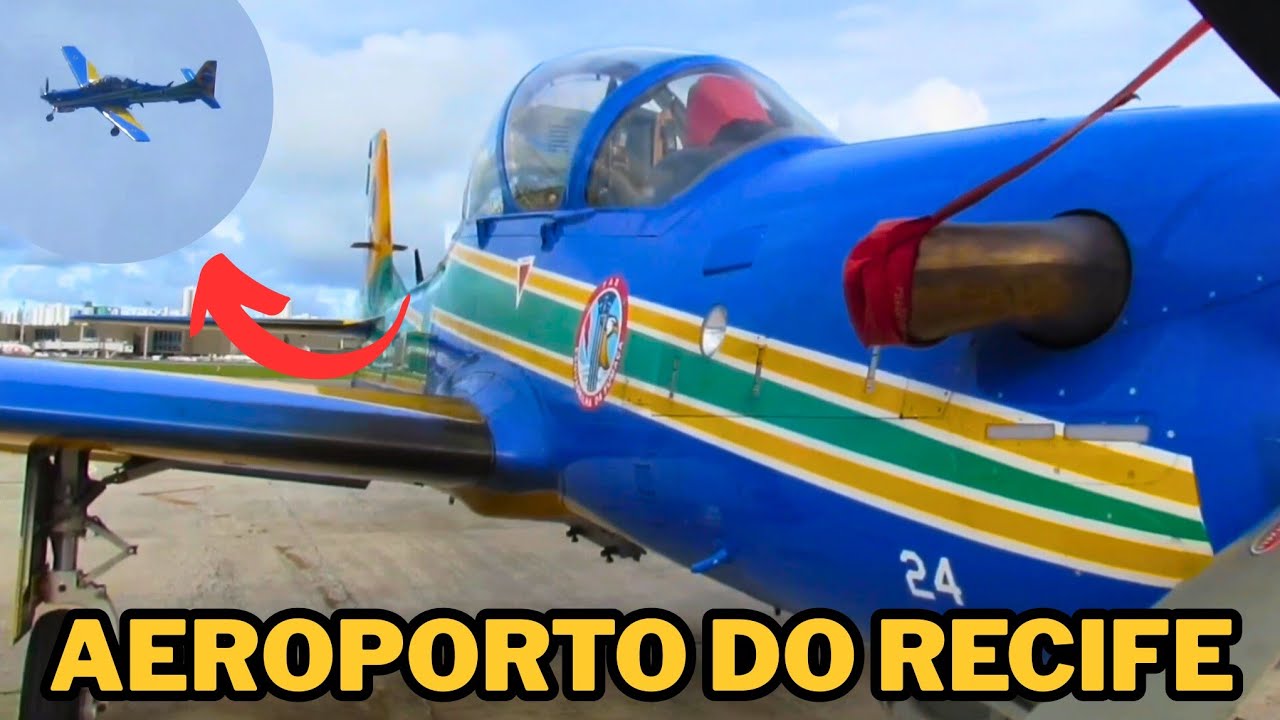 SUPER TUCANO DA ESQUADRILHA DA FUMAÇA FOI VISTO HOJE NO AEROPORTO DO RECIFE. VAI TER DEMONSTRAÇÃO?