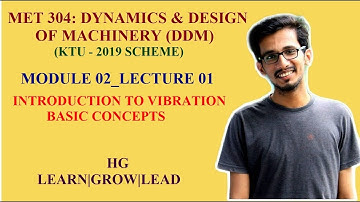 MET 304: DYNAMICS & DESIGN OF MACHINERY (DDM)_MODULE 02_LECTURE 01