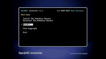 Using the HackMii Installer to install the Homebrew Channel (HBC) and Bootmii
