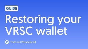 Restoring your VRSC wallet in Verus Desktop