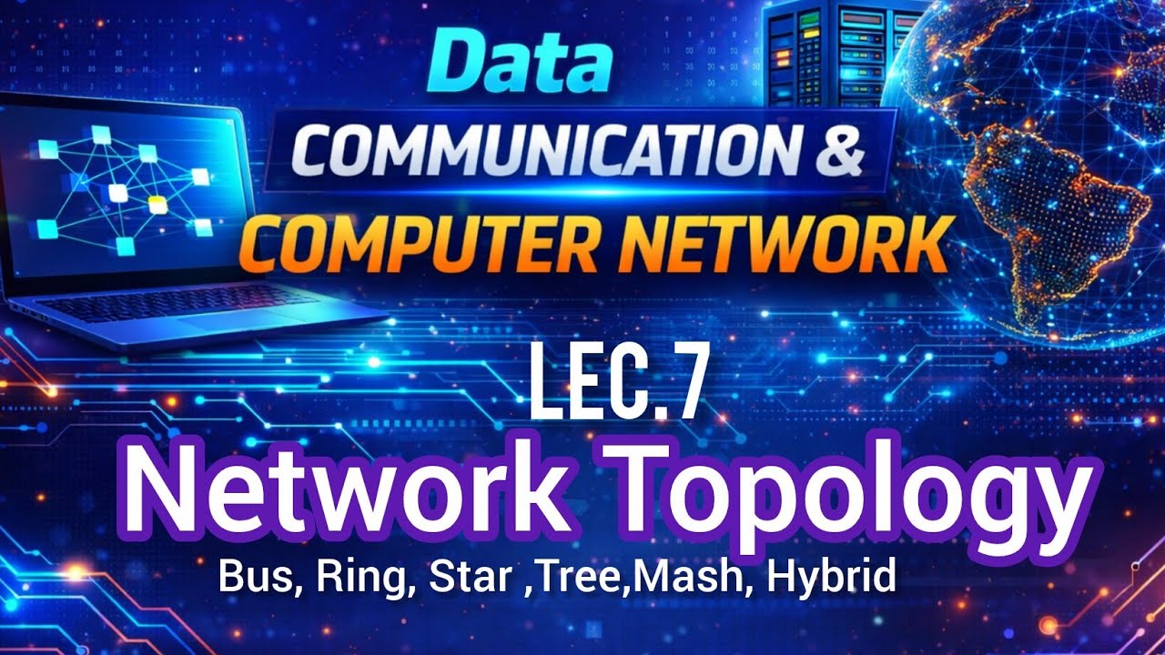 👉 Network Topology Explained in Hindi 🔥 | Types of Topology (Bus, Star ...