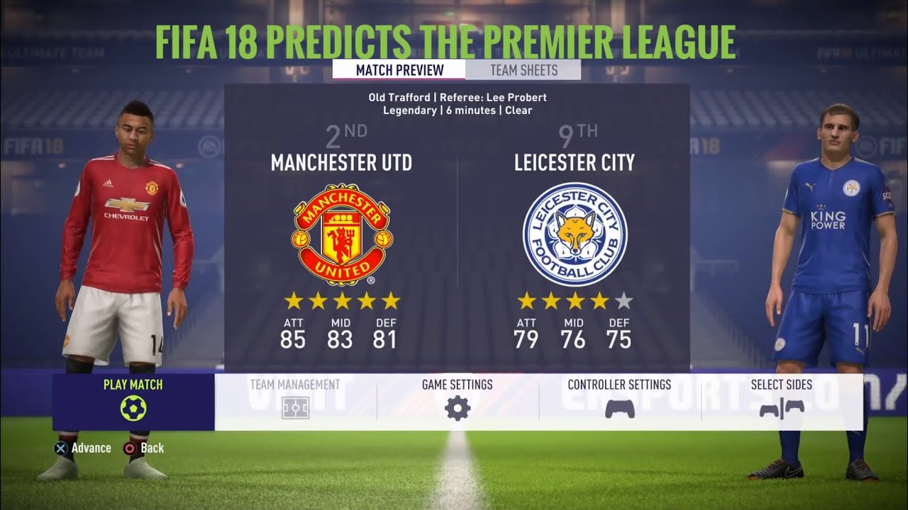 Manchester United Vs City Prediction Manchester united vs Leicester city premier league prediction - YouTube