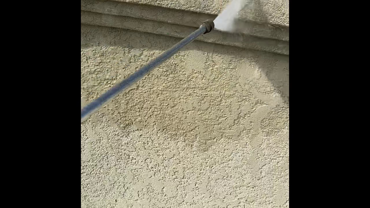 How to pressure wash stucco YouTube