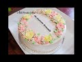 pasteles con flores en chantilly | decoración sencilla | pastel de 12&quot; / 30 cm para 45 personas