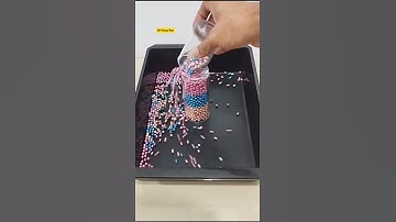 Reverse ◀️ Video. Colourful Pearls. #shorts #asmr #pearl #satisfying #beads #oddlysatisfying #button