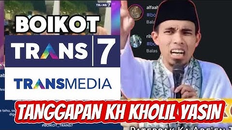 Trans7 harus di boikot, Kh kholil Yasin terbaru 2025 semoga bermanfaat #khkholilyasin