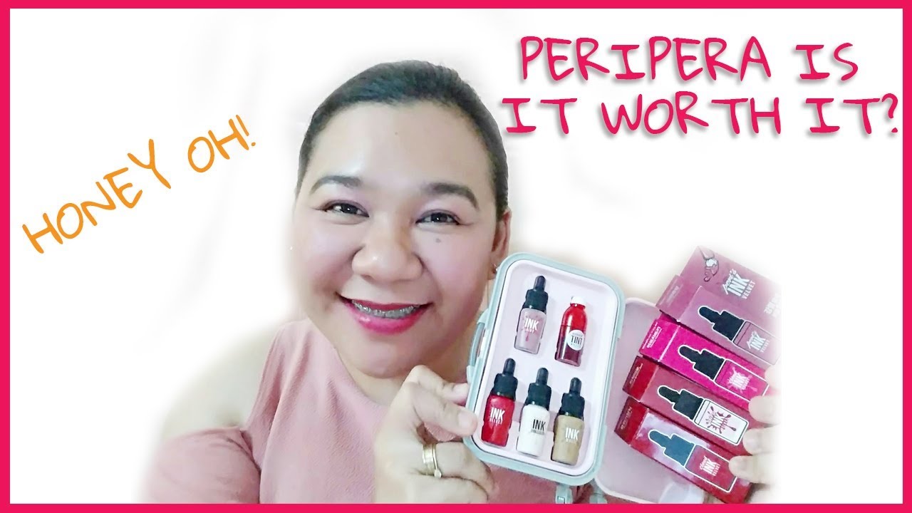 Unboxing Peripera Swatch & Wear Test | Vivid Water vs Airy Ink vs Ink Velvet vs Cloud Ink | Liptint