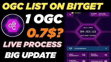 Add bitget account with OGC mining app | OGC New important update | OGC Price Prediction
