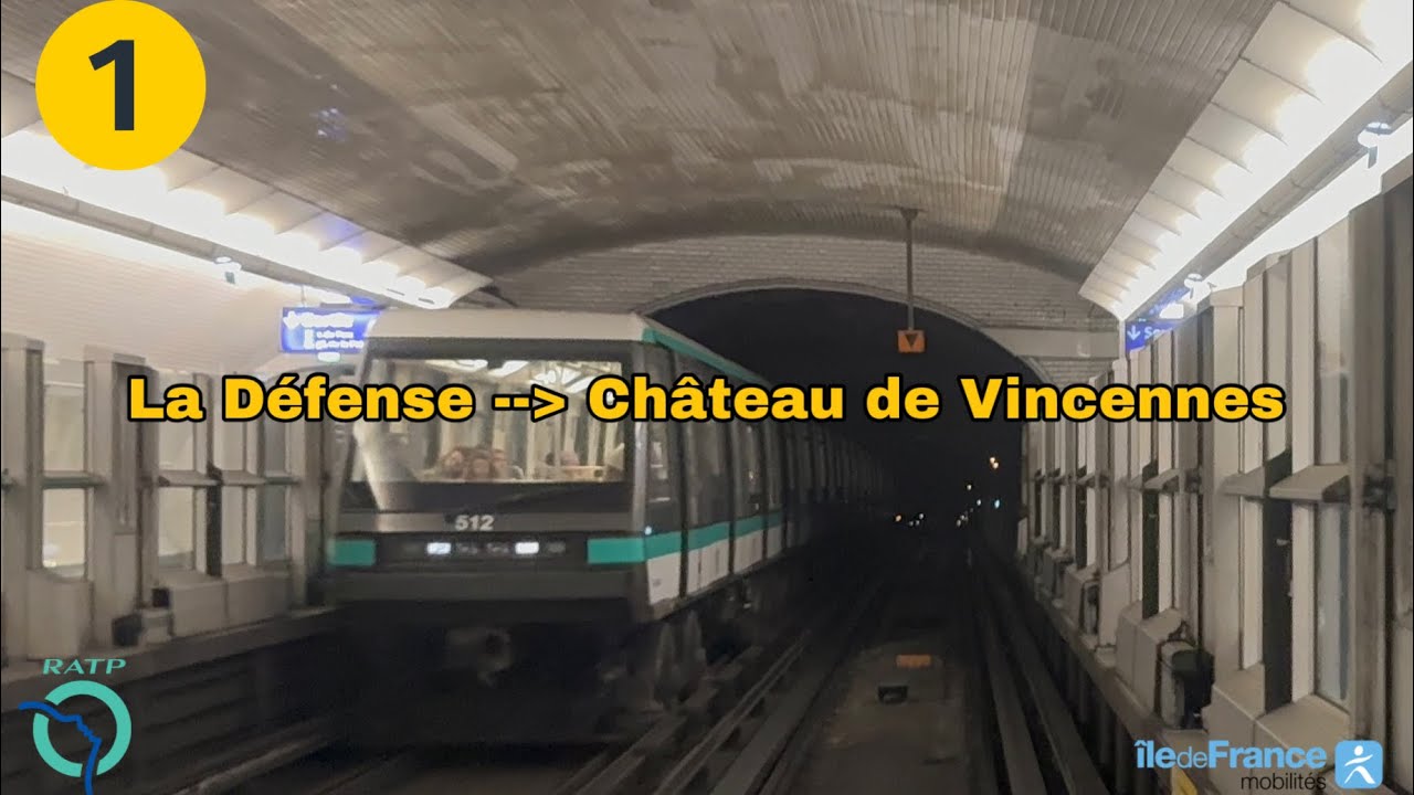 Métro 1 RATP : MP05 N°508 La Défense / Château de Vincennes