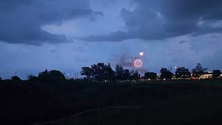 Downtown plainfield 4th of July fireworks (almost got struck by lightning)