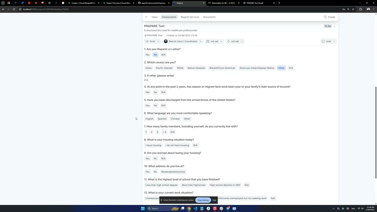 PRAPARE & Custom Assessments Now Live in Carecierge