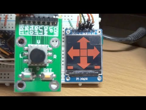 5-way navigation switch testing with Arduino and ST7789 display