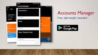 Accounts Manager Android App Promo screenshot 1