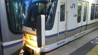 JR西日本 223系6000番台+221系リニューアル B12編成 普通 網干行き 岸辺駅人身事故 遅延 南草津駅 膳所駅 20160317