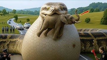 Brave Rescue Team Saves a Mother Elephant from a Deadly Giant Python Attack