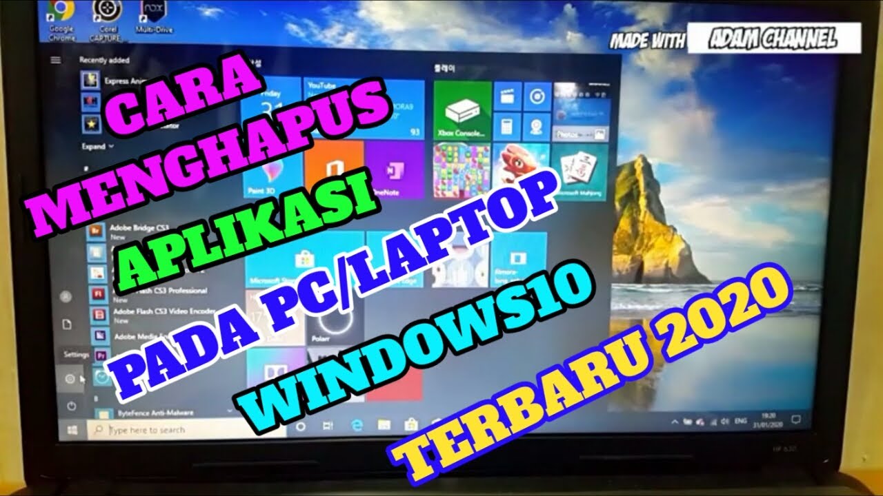 CARA MENGHAPUS APLIKASI PADA PC/LAPTOP WINDOWS10 