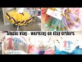 Studio Vlog - Working on Etsy Orders | Work Motivation