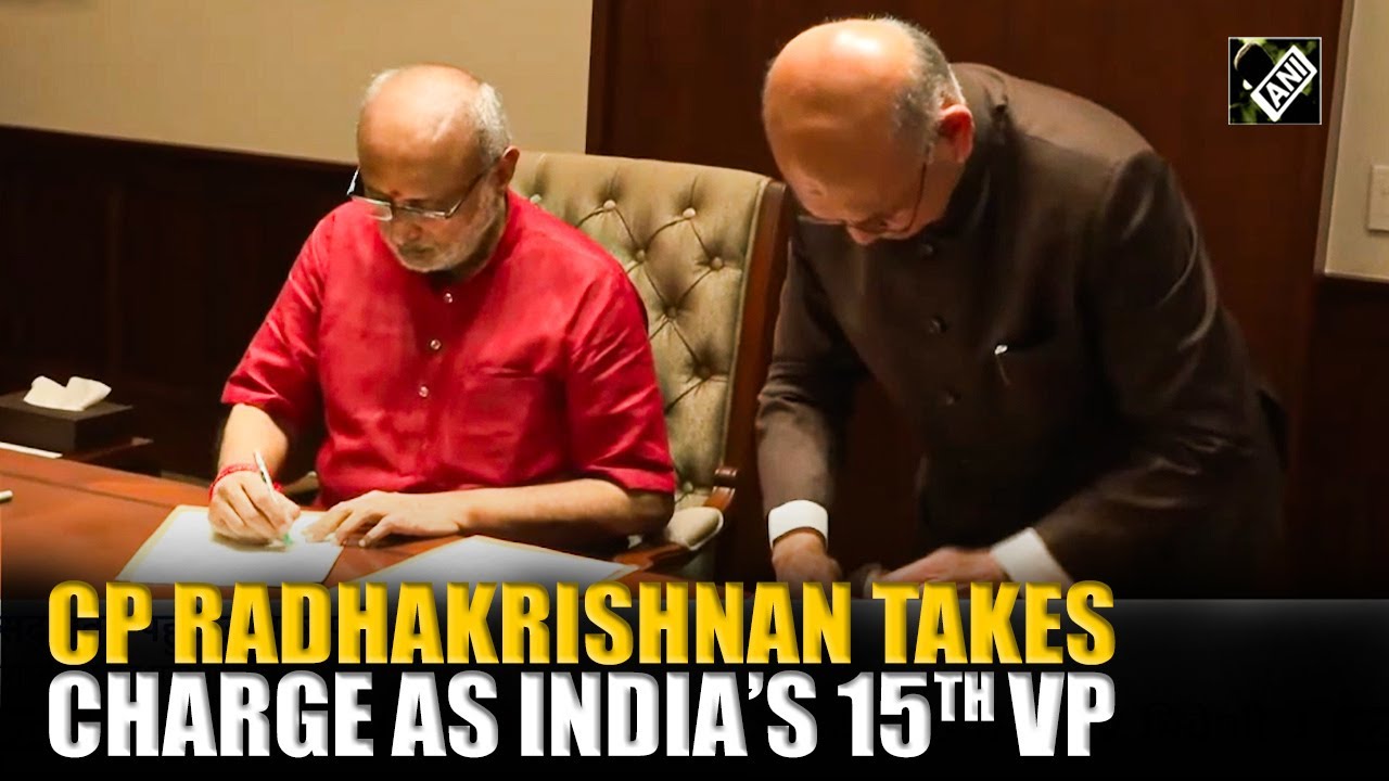 WATCH! CP Radhakrishnan takes charge as the 15th Vice President of India