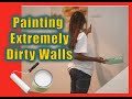 PAINTING EXTREMELY DIRTY WALLS || MOTHER OF 6