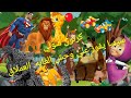 الاسد سيمبا يفوز على وحش الغابه العملاق وينقذالدب وجميع حيوانات الغابه والمفاجأه قصه قبل النوم