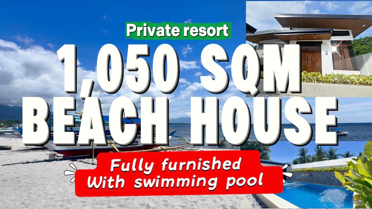 V1127-26🏊🏻‍♀️1,050 sqm Beach house & lot w/ swimming pool fully furnished clean title #houseforsale 