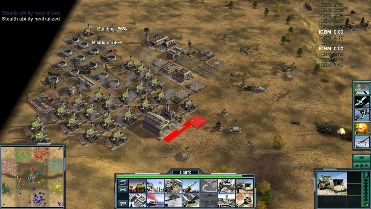 Command & Conquer   Generals air force general Vs china nuke