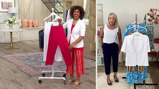 Susan Graver LK Fusion Straight Leg Crop Pants with Coin Pocket on QVC