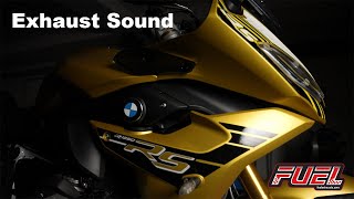 2019 BMW R1250 RS Sport fitted with an aftermarket ceramic black oval midi Diablo from Fuel Exhausts