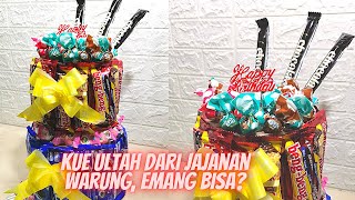 MURAH DAN MUDAH | CAKE ULANG TAHUN SNACK | MODAL KARDUS DAN SNACK