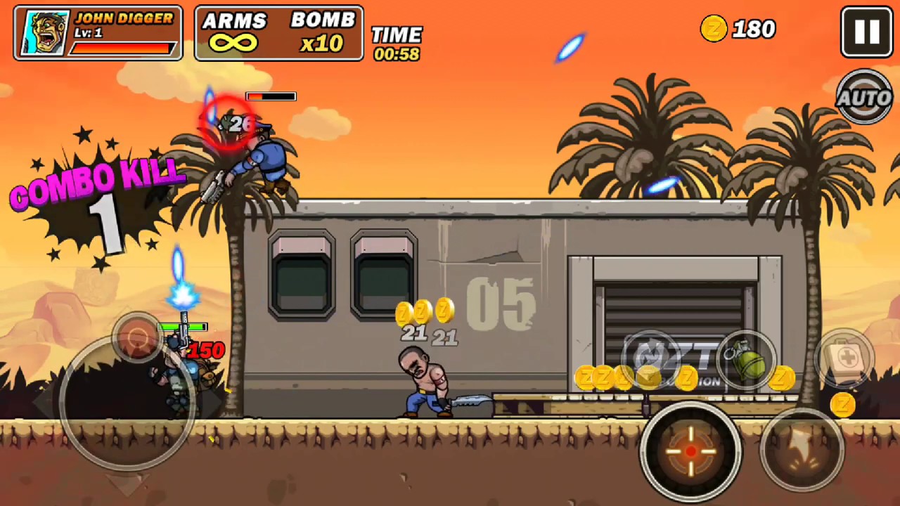 Metal Mercenary (2D Platform Action Shooter Game) Android Gameplay [1080P]