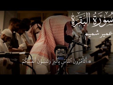 أتأمرون الناس بالبر وتنسون أنفسكم تلاوة من سورة البقرة القارئ عمير شميم