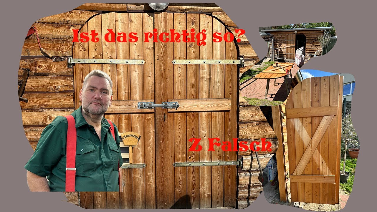 Z in einer Tür falsch herum. Unsere Lokschuppen Tür haben wir vor 3 Jahren falsch gebaut