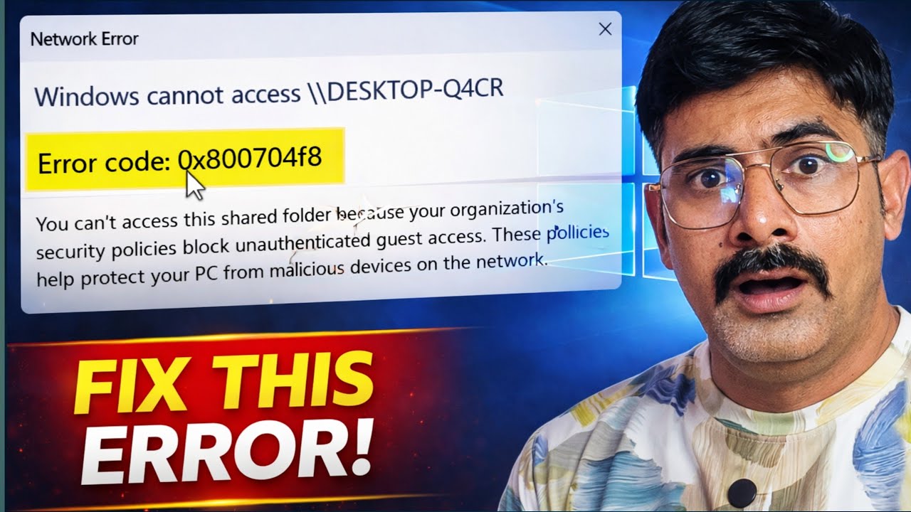 How to fix Network Error code 0x800704f8 in Windows 11 24H2 | Smart ...