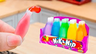 Satisfying Miniature Jelly Decorating 🌈 Coolest Rainbow Jelly Ideas | Awsome Nik-L-Nip Bottle Candy