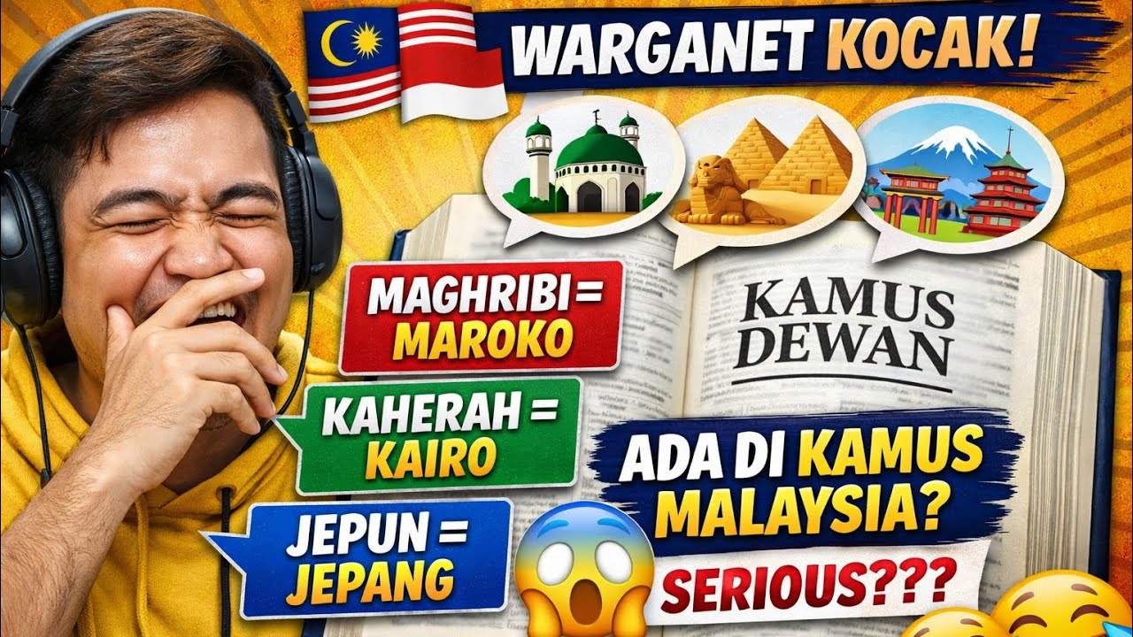 #348:Komentar Warganet Indonesia Bikin Ngakak! Maghribi, Kaherah & Jepun Ada di Kamus Malaysia?