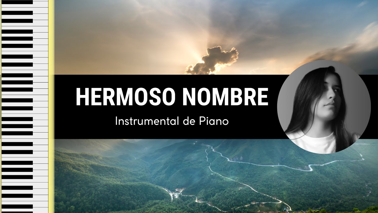 🟡HERMOSO NOMBRE🟡 (cover) Piano instrumental | Letra | Tutorial 🎹✨