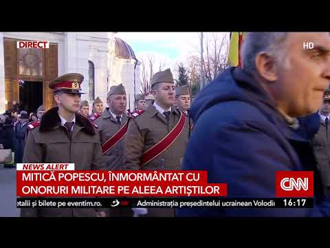 Ultimele aplauze pentru Mitică Popescu. Marele actor a fost înmormântat cu onoruri militare