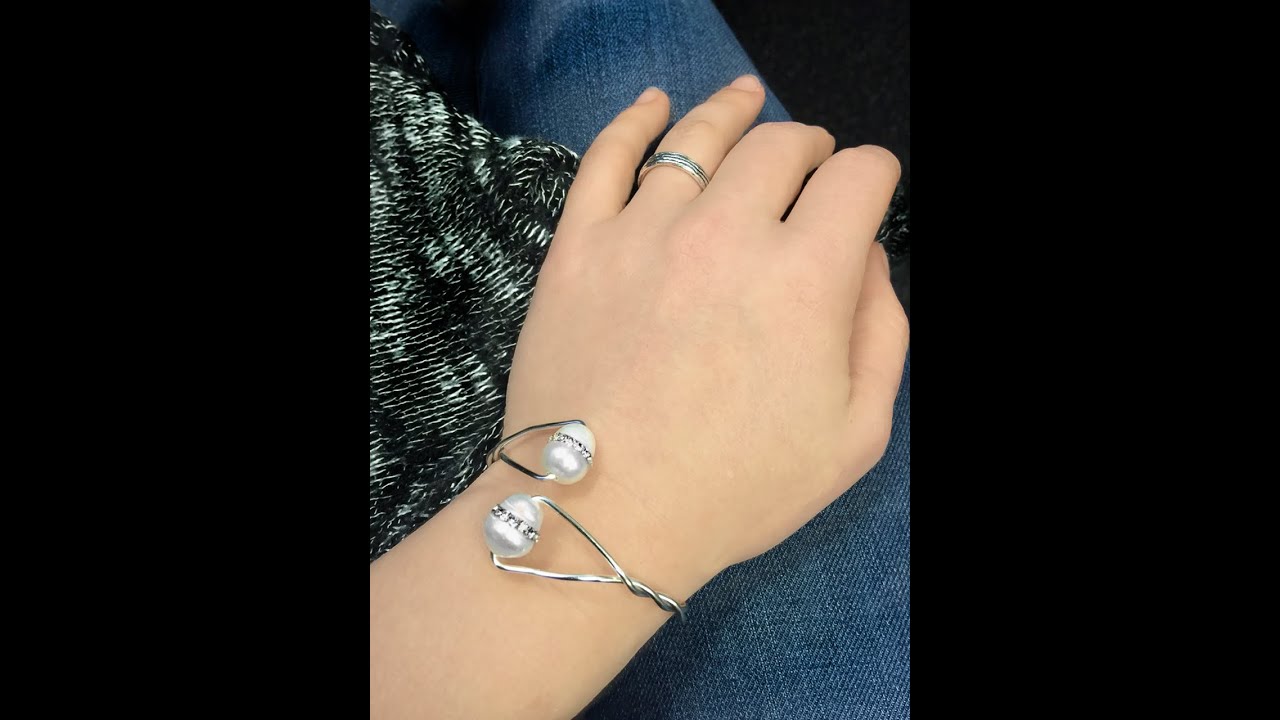Twisted Pearl Cuff Bracelet