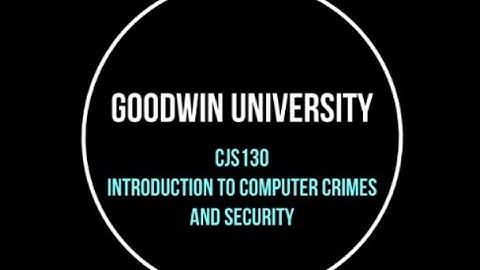 Goodwin University CJS130 Module 6 Chapter 5 Discussion Topic