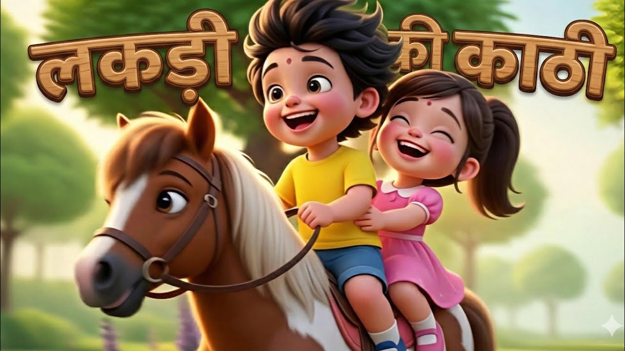 लकड़ी की काठी 🚂🐎 | Ladi Ki Kathi Horse Song | Fun Hindi Rhymes for Kids | Khel Pitara