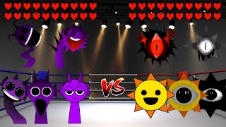 Durple Sprunki Monster Evolution vs Mr Sun Sprunki Monster Evolution! Meme battle