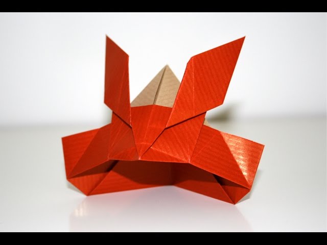 Origami - Casque de samourai - Samurai helmet [Senbazuru] - YouTube