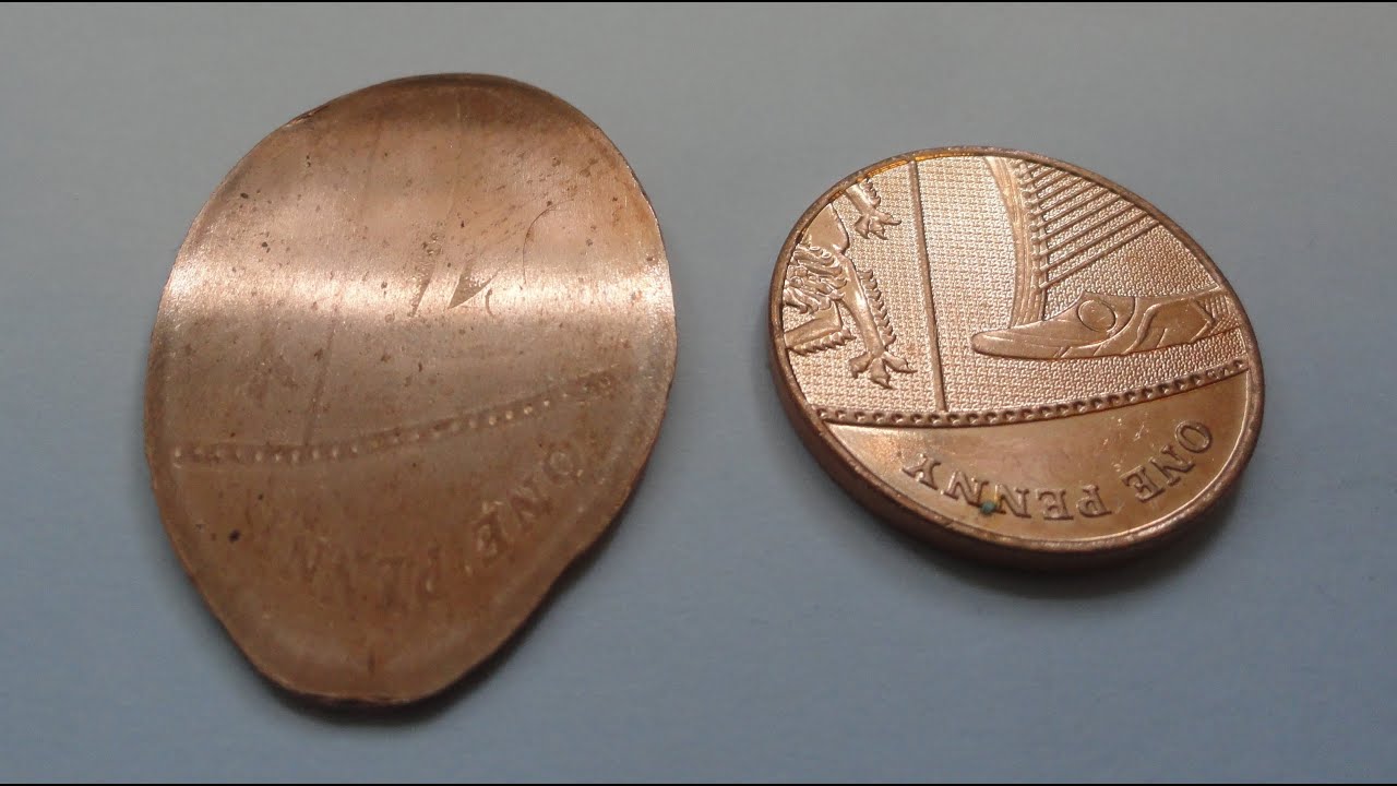 Spending a Pound to flatten / squash a London Penny 27th May 2014 YouTube