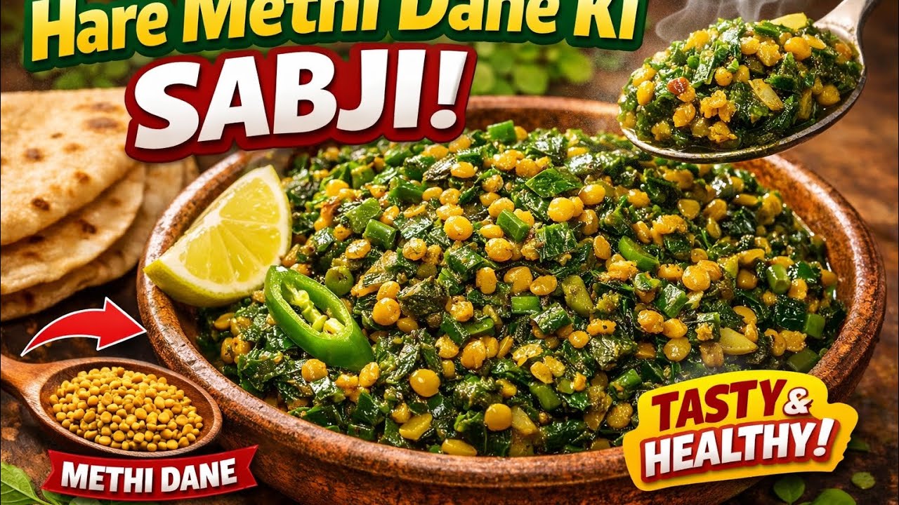 Hare methi dane ki sabji 