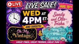 Exclusive Live Sale Incredible Deals on Unique Vintage Home Décor | Aug 19 @4pm et (1pm pt)