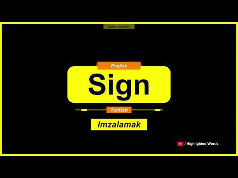 Sign Kelimesinin Türkçe Anlamı Nedir? (A2 Seviyesi)