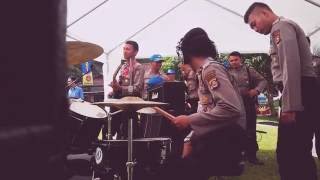 Polisi - Drum cam  Apta Adhigana Band - meraih mimpi (cover jrock) - dia (cover rocket rockers)
