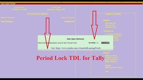 Amazing Tally TDL for Lock the Period Between particular Date -Amazing Tally Add on for Date Lock
