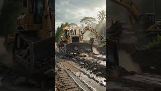 Making mega highway in jungle with different machine in game #gaming #newtrucksimulator