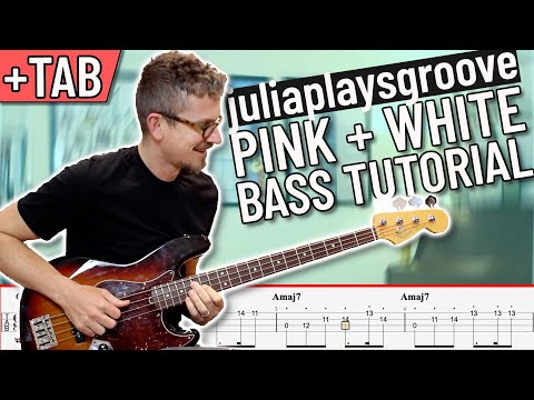 juliaplaysgroove---pink-+-white-(frank-ocean)-bass-tutorial-(with-tab-on-screen)